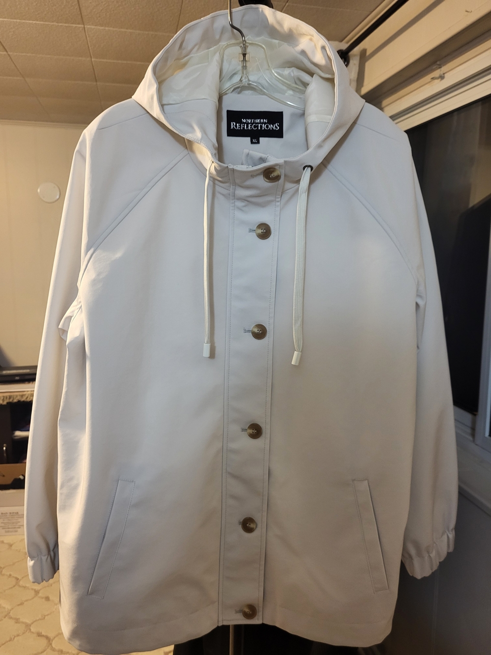 Northern Reflections Women's Cream Hooded Jacket Sz XL